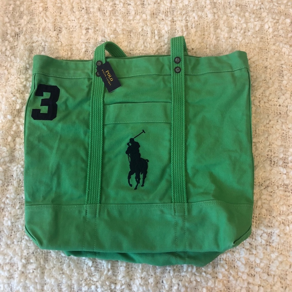 BRAND NEW canvas polo ralph lauren tote!!